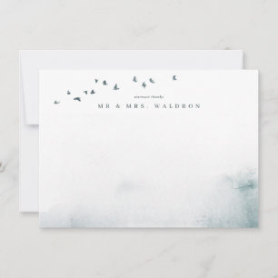 Een Wildflower bruiloft flat dank u kaart