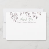 Een Wildflower bruiloft flat dank u kaart (Voorkant)
