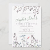Een Wildflower bruiloft koppels douche uitnodiging (Voorkant)