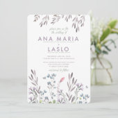Een Wildflower bruiloft - Laslo Kaart (Staand voorkant)