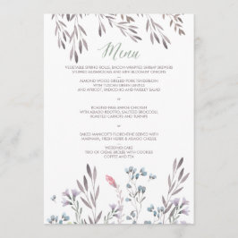Een Wildflower bruiloft menu