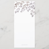 Een Wildflower bruiloft programma Programmakaart (Achterkant)