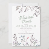 Een Wildflower bruiloft repetitie diner uitnodigin Kaart (Voorkant)