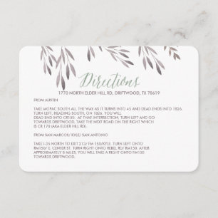 Een Wildflower bruiloft routebeschrijving Behuizin Informatiekaartje