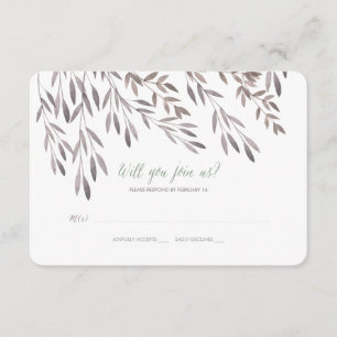 Een Wildflower bruiloft RSVP Kaartje