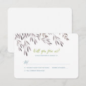 Een Wildflower bruiloft RSVP voor Jerrah Kaartje (Voorkant / Achterkant)