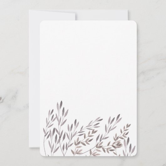 Een Wildflower bruiloft v2 Kaart (Achterkant)