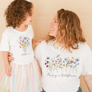 Een Wildflower opvoeden   Mom Matching Botanical T-shirt