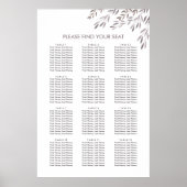 Een Wildflower Wedding Seating Chart Poster (Voorkant)