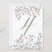 Een Wildflower Wedding Table No. 4 Dubbele Kaart (Achterkant)