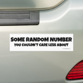 Een willekeurig nummer geen marathons hier bumpersticker (Op auto)