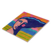 Een winderige dag Abstract digitaal portret van ee Tegeltje (Zijkant)