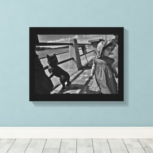 Een winderige dag canvas afdruk (Insitu (Houten vloer))