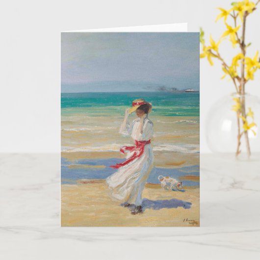 Een winderige dag | Sir John Lavery Kaart (Gele Bloem)