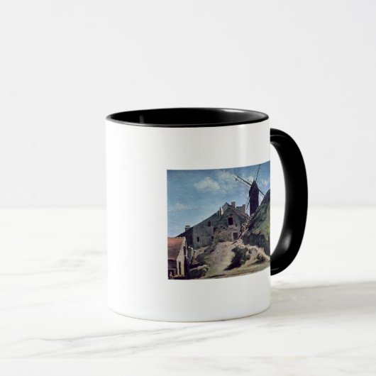 Een windmolen in Montmartre, 1840-45 Mok (Voorkant rechts)