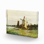 Een windmolen in Zaandam Claude Monet Fotoblokken (Rechts)