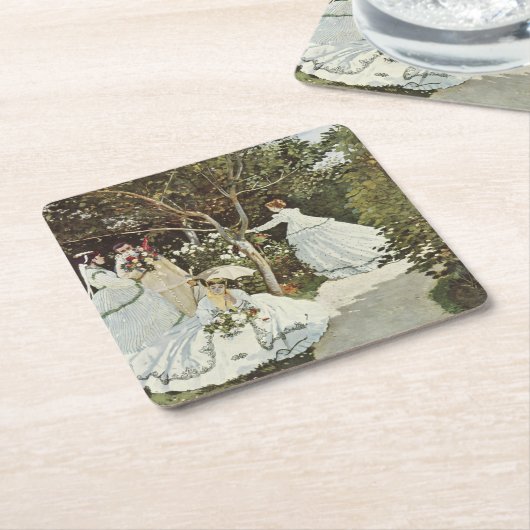 Een windmolen in Zaandam Claude Monet Kartonnen Onderzetters (Schuin)