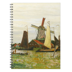 Een windmolen in Zaandam Claude Monet Notitieboek