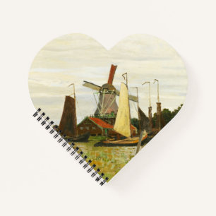Een windmolen in Zaandam Claude Monet Notitieboek