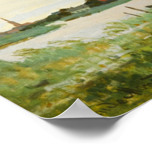 Een windmolen in Zaandam Claude Monet Poster (Hoek)