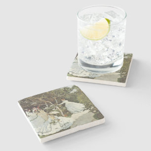 Een windmolen in Zaandam Claude Monet Stenen Onderzetter