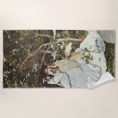 Een windmolen in Zaandam Claude Monet Strandlaken (Voorkant)