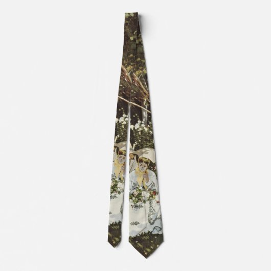 Een windmolen in Zaandam Claude Monet Stropdas (Achterkant)