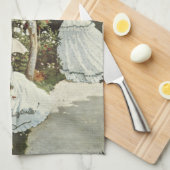 Een windmolen in Zaandam Claude Monet Theedoek (Quarter Fold)