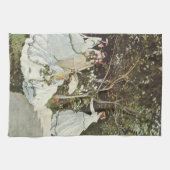 Een windmolen in Zaandam Claude Monet Theedoek (Horizontaal)