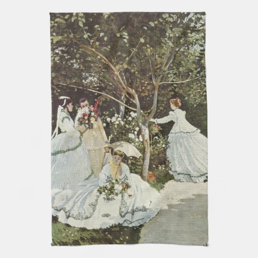 Een windmolen in Zaandam Claude Monet Theedoek (Verticaal)