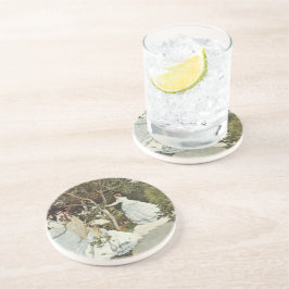 Een windmolen in Zaandam Claude Monet Zandsteen Onderzetter