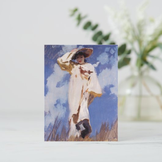 Een windvlaag van John Singer Sargent Briefkaart (Staand voorkant)