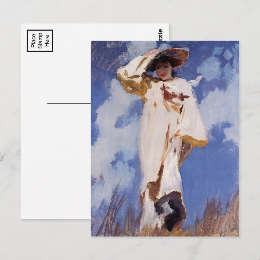 Een windvlaag van John Singer Sargent Briefkaart (Voorkant / Achterkant)