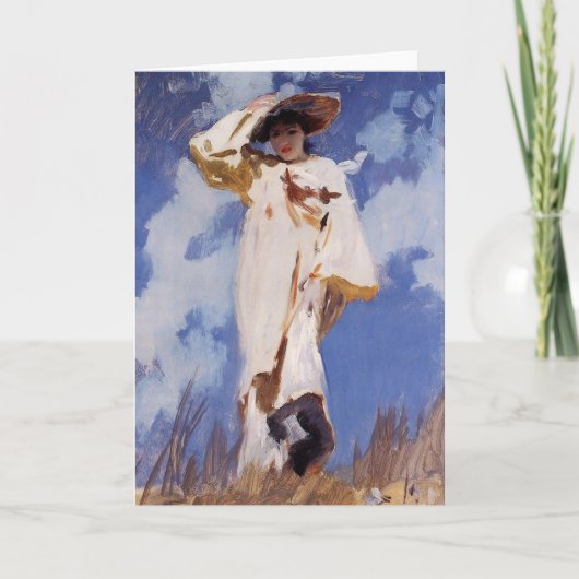 Een windvlaag van Wind door John Singer Sargent Kaart (Voorkant)