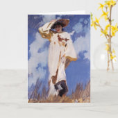 Een windvlaag van Wind door John Singer Sargent Kaart (Gele Bloem)