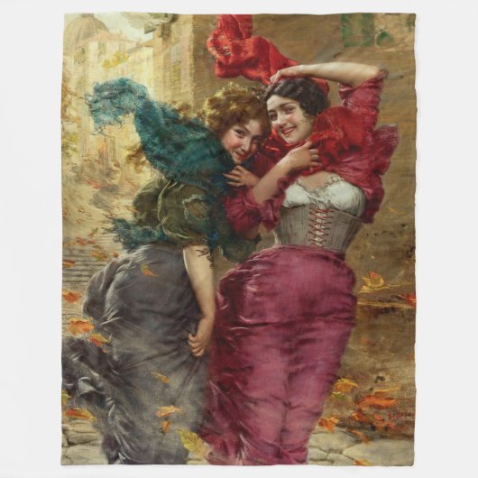 Een Windy Day door Gaetano Bellei Fleece Deken (Voorkant)