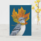 Een windy Herfst Day-kaart Kaart (Gele Bloem)