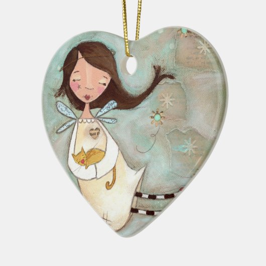 Een Wing en een Spint Keramisch Ornament (Links)