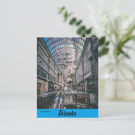 Een winkelcentrum in Toronto Ontario Canada Briefkaart (Staand voorkant)