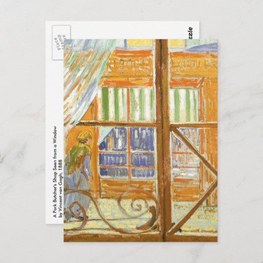 Een winkelvenster van Pork Butcher door Vincent va Briefkaart (Voorkant / Achterkant)