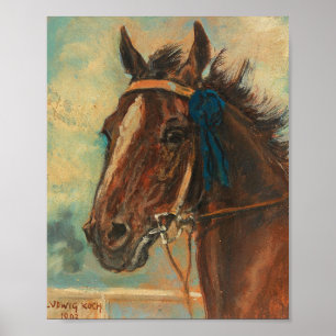 Een winnend paard   Ludwig Koch Poster