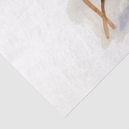 Een winter kardinaal serie ontwerp 4 tissuepapier (Detail)