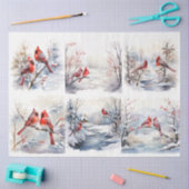 Een winter kardinaal serie ontwerp 7 tissuepapier (Craft)