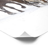 Een winter schilderachtig van hardlopen foto afdruk (Hoek)