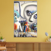 Een Winter Wonder Diorama-Land Ken Gage Canvas Afdruk (Insitu (Woonkamer))