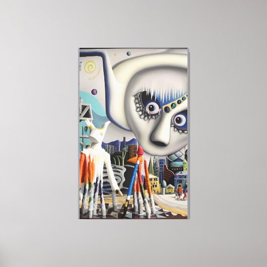 Een Winter Wonder Diorama-Land Ken Gage Canvas Afdruk (Voorkant)