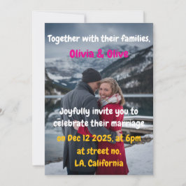 Een Winter Wonderland bruiloft uitnodiging