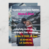 Een Winter Wonderland bruiloft uitnodiging (Voorkant / Achterkant)