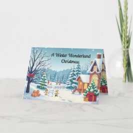 Een Winter Wonderland Kerstmis Kaart
