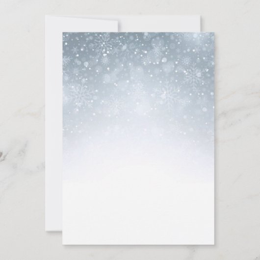 EEN WINTER WONDERLAND | Weddenschap Kaart (Achterkant)